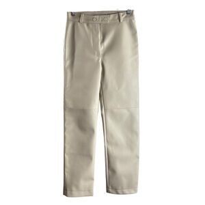 KATIMO Cream Faux Leather Straight-Leg Pants